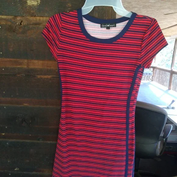 Girls size small teen dress red and blue - Picture 2 of 4